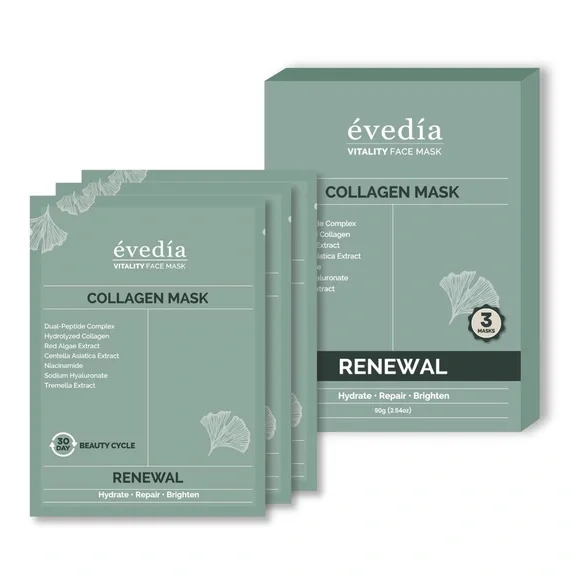 ÉVEDIA Collagen Renewal Masks - Set of 3 (New in Box) - Picture 3 of 5